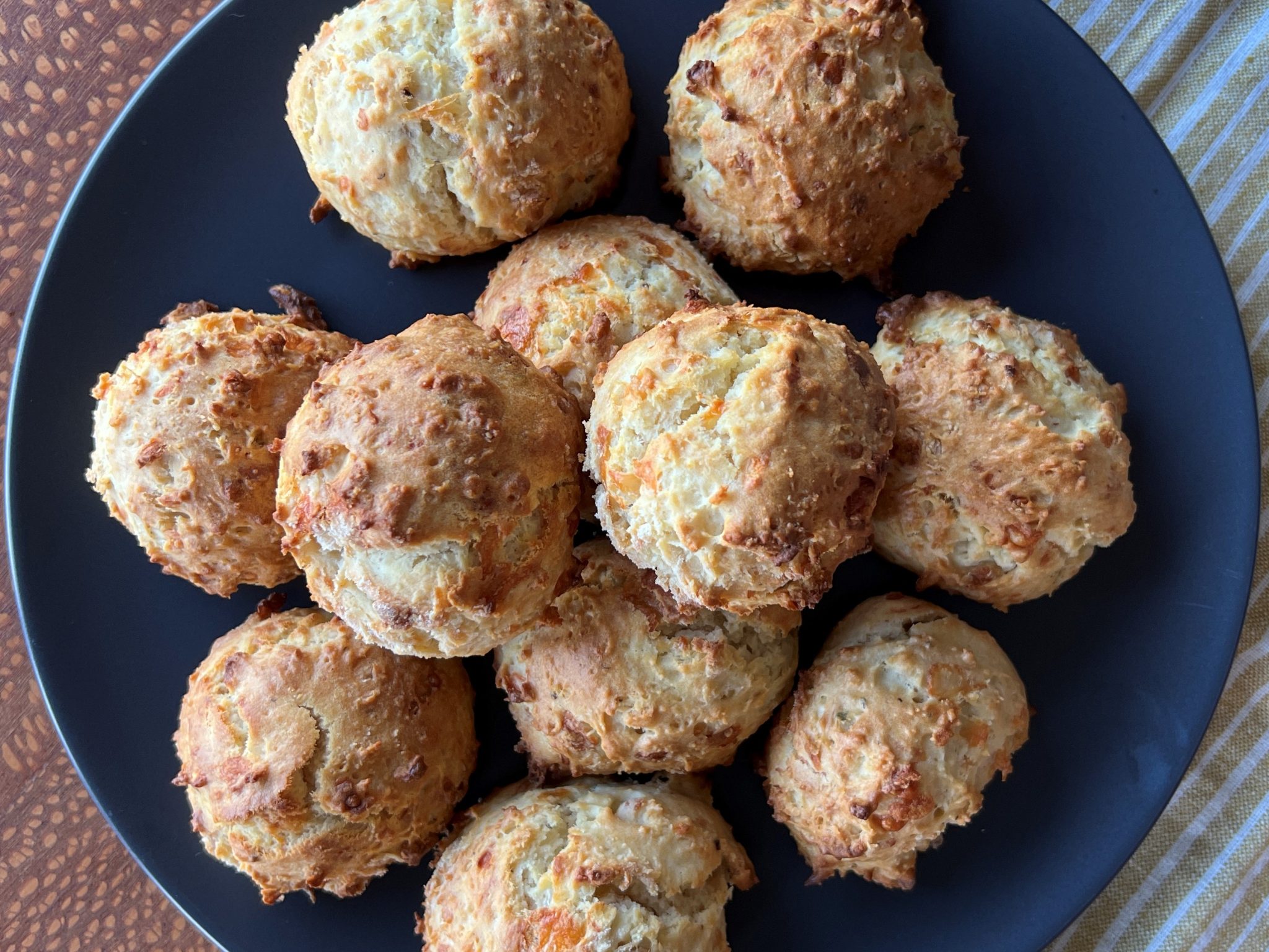 Top ten recipes of 2022- A plateful of quickie olive oil drop biscuits.