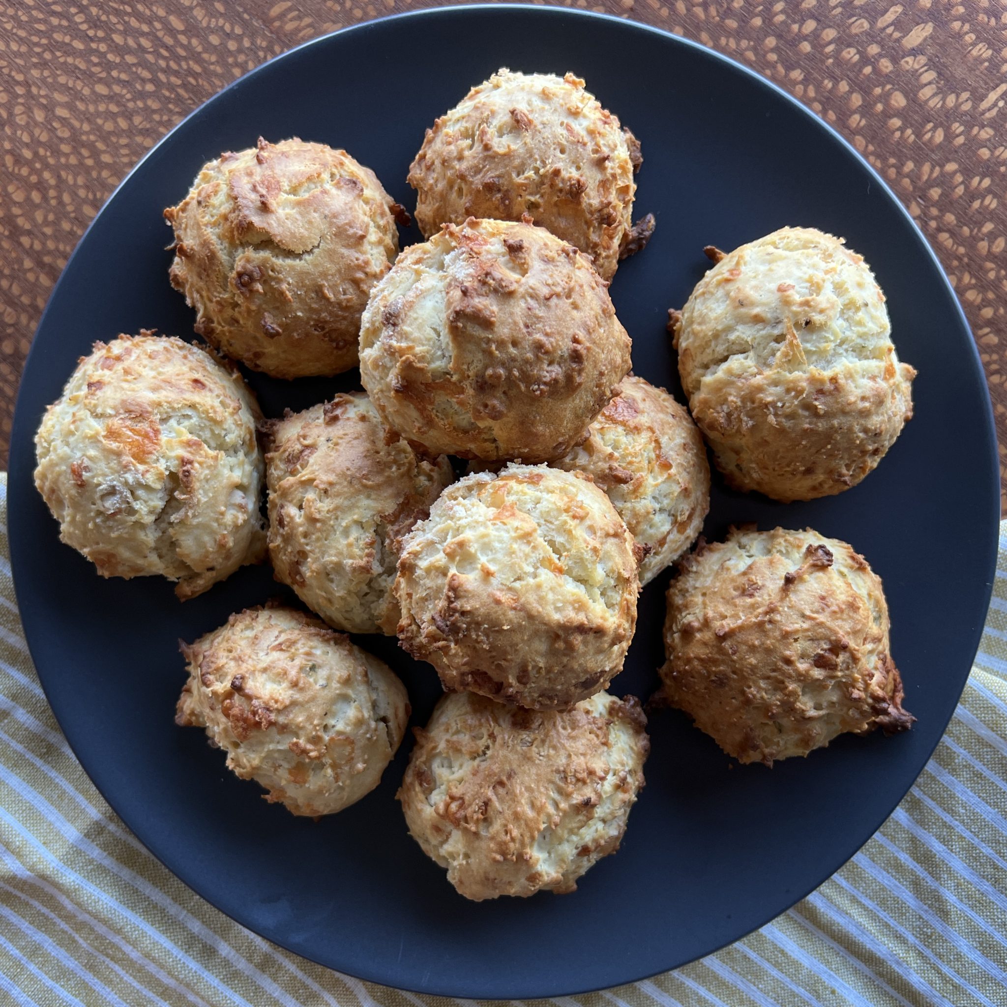 A plateful of quickie olive oil drop biscuits